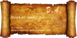 Dostal Amáta névjegykártya